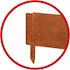 Kantopsluiting Koppelspies 10 cm Corten + 4 zelftappers