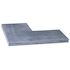 Vijverrand Hoekstuk Blue Stone Honed Linea 50/20x50/20x3 cm§