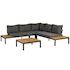 La Vida Loungeset Teak Incl Kussens Antraciet Frame