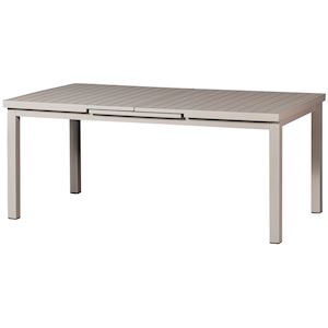 Mobile Uitschuifbare Tafel 240/180x100x79 cm Aluminium Zand