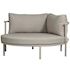 Mulberry Rond Loungebed Aluminium Zand