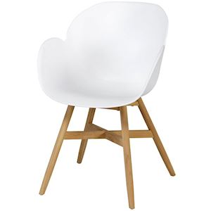 Tulip Fauteuil 58x44x85 cm Teak Wit