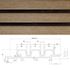 WEO35 Gardenwall 290x17x3,3 cm Teak (wb 14 cm) Triple