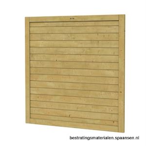 Scherm Basic Excellent Vuren 18 mm in 9x4,5 cm kader 180x180 cm groen geïmpregneerd