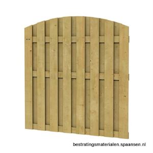 Toogscherm Jumbo Vuren geschaafd 15 planks 15mm 180x180 cm groen geïmpregneerd