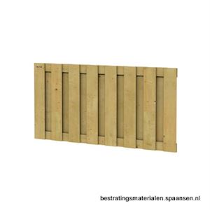 Scherm Jumbo Vuren geschaafd 15 planks 15mm 180x90 cm groen geïmpregneerd