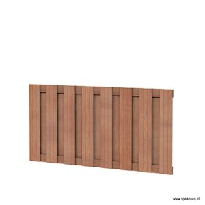 Scherm Hardhout geschaafd 17 planks 14 mm 180x90 cm