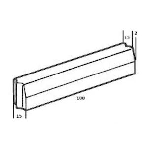 OUTLET Trottoirband 100x13/15x20 cm Grijs VB